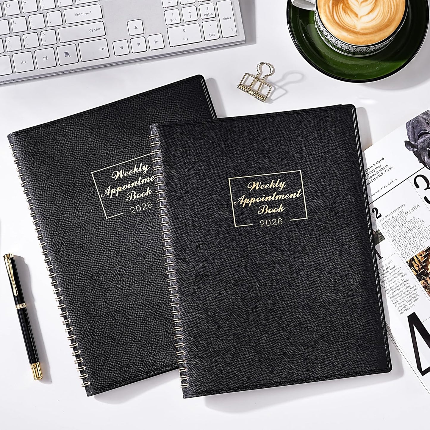 2026 Weekly Appointment Book - Daily Hourly Planner 2026 from January 2026 - December 2026, 8.5" x 11", 15-Minute Interval, Monthly Tabs, Leather Cover, Perfect for Your Life